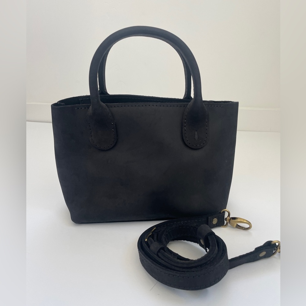 Portland Leather Goods - Small Raindrop with Zipper in Shadow Black 🖤☕️